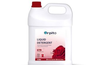 Orpito Rose Liquid Detergent 5L | Long-Lasting Floral Freshness | Tough Stain Removal | Gentle on Clothes | Front & Top Load | Premium Fabric Care | Eco-Friendly Wash