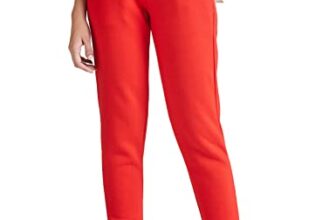 Amazon Brand – Symbol Women’s Slim Fit Knit Jogger Stretchable_Red_Small