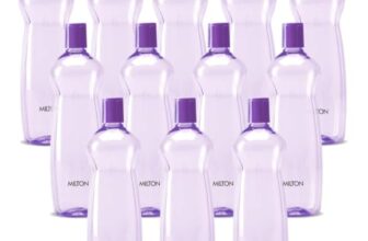 MILTON Pacific 1000 Water Bottle 1 Litre each, set of 12, Purple I PET Food Grade I BPA Free, Leak Proof I Wide Mouth, Easy To Clean I Fridge Bottles for Home, Office, Gym