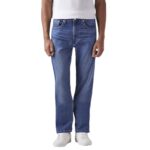 Levi’s Men’s 505 Mid Indigo Straight Fit Mid Rise Jeans