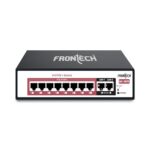 Frontech 8+2 Port PoE+ Switch | 120W PoE | 8×10/100 Mbps PoE Ports + 2 Uplink Ports | 250m Extend Mode | Plug & Play | Network Protection | Ideal for CCTV, IP Camera, Router & Office Use (NC-0079)