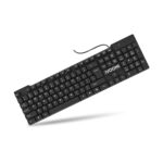 iVOOMi Quest Wired USB Keyboard, BIS Approved, Full-Size Layout with Numeric Pad, Plug & Play USB Interface, UV Printed Key, 120cm Long Wire, Rupee Key Symbol – 1 Year Warranty (Black) – Newly Launch