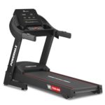 PowerMax Fitness TDM-96B 4HP DC Treadmill for Home | 110KG Max User Running Machine | 14km/hr Top Speed, 4-Level Manual Incline | Bluetooth for app, Speaker, Mp3 | Foldable Cardio Machine, LED Display