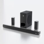Govo Gosurround 945 Pro Home Theatre Soundbar, 260W, 5.1 Channel, with Subwoofer and Satellite Speakers, Bluetooth 5.3, HDMI ARC, AUX, USB (Platinum Black)