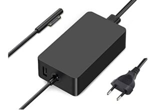 Surface Pro Charger 44W, Surface Pro Laptop/Tablet Charger, Compatible for Surface Pro 7/6/5/4/3/X, Surface Book, Surface Go/3/2/1 Power Supply Adapter-Black