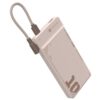 Portronics Luxcell Uno 10K 10000 mAh 22.5W Fast Charging Power Bank with Detachable Type C Cable, Ultra Slim Power Bank with Mach USB-A Output, Type C PD Output, Type C Input, Wake Up Button(Mocha)