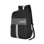 Safari Glint Casual Backpack, 2 Compartments, Bottle Pocket, Front Pocket, Padded Shoulder Straps, 32 Liter School Bag For Boys And Girls, College Bag, Color- Black