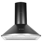Faber 60 cm 1000 m³/hr Pyramid Kitchen Chimney || Baffle Filter || Push Button || 12 Years warranty on Motor|| Motor- 240 Watt || HOOD CLASS PRO PB BK LTW 60, Black