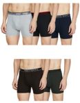 Dixcy Scott Originals Men’s Long Cross Trunk Comfort Fit Solid Innerwear Outer Elastic with Spandex(Black Grey Mel Olive Deep Blue Coffee Brow – Pack of 5 )-95