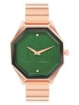 French Connection Ascend Green Rectangle Dial Womens Analogue Watch FCN090RGM