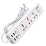 AGARO Regal Extension Board, Power Strip, 3 Universal Sockets, 4 USB + 2 Type-C Fast Charge, 2500W, 6ft Heavy-Duty Cord, Overload & Surge Protection, Master Switch, Multi-Device Charge for Home/Office