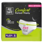 Pee Safe Comfort Period Panties | XL-XXL | 8 Panties | 360° Protection | 12 Hr Protection | Leak Proof | Overnight Comfort | Rash & Toxin Free | Seamless Fit