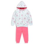 LuvLap Baby Boys Full Sleeve Hooded Sweatshirt & Pyjama Set Pack Of 1, Cotton Rich Fleece, Mint, M (3 to 6 Months)