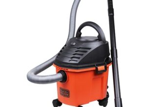 BLACK+DECKER BDWD08-B1 Wet and Dry Vacuum Cleaner with Cannister Body, 1000 W, Powerful Suction, 8L Capacity, 220V Vacuum Cleaner for Home Use, 1 Year Manufacturer Warranty(Red/Black)