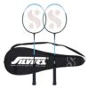 Silver’s Drive Badminton Kit (2 Racquets with Full Cover)(Blue/Black)