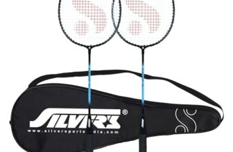 Silver’s Drive Badminton Kit (2 Racquets with Full Cover)(Blue/Black)