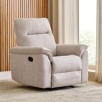 Home Centre | Artise Fabric 1-Seater Recliner | Recliner for Living Room | Solid Wood | Beige | 1 Year Warranty