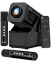 Lifelong Electronics ROAR Projector with 2 Mics | Booming 20W Speakers | Cricket Commentary, Karaoke Party & Room Cinema | 1080P & 4K Ultra HD Support | All Android OTT Apps | Ultra Bright 150” Screen