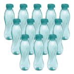 MILTON Oscar 1000 Water Bottle 1 Litre each, set of 6, Blue I PET Food Grade I BPA Free, Leak Proof I Wide Mouth, Easy To Clean I Fridge Bottles for Home, Office, Gym