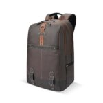 Gear Classic 4 19″/31L Medium Faux Leather Water Resistant Anti Theft Laptop Backpack | Casual Backpack | Daypack | Travel Backpack | College Bag For Men/Women (Brown – Black)