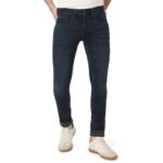 Spykar Men’s Skinny Fit Low Rise Casual Jeans Dark Blue