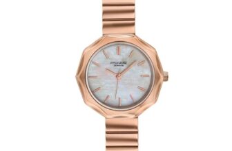 Sonata Poze 9 with Quartz Analog White Dial IPRG SS Cut fold Strap Watch for Women – SP80184WM01W