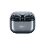 UBON J-37 Air Tiger Pro Wireless Earbuds – Up to 45H Playtime | Bluetooth v5.4 TWS Earbuds with HD Sound, Type-C Fast Charging, Voice Assistant Support & Lightweight Comfort – Silver