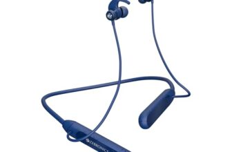 ZEBRONICS RAGA F2, Bluetooth Neckband in Ear, 22 Hours Playback, ENC, Rapid Charging, Dual Pairing, Magsnap (Magnetic Play | Pause), 2 EQ Modes, Bluetooth v5.4, Call Function, Gaming Mode (Blue)