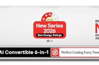 LG 1.5 Ton 3 Star, Smart Inverter Split AC (100% Copper Condenser, AI Convertible 6-in-1, Faster Cooling & Energy Saving, Diet Mode+, HD Filter with Anti-Virus Protection,Him Clean, AS-Q18JNXE,White)