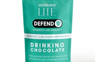Cocosutra DEFEND – Sugar Free Drinking Chocolate Mix | For Strength & Immunity Boost | With added Multivitamins, Minerals & Antioxidants | Vegan | Keto Friendly | 200 g