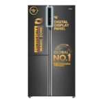 Haier 598 L 3 Star Frost Free Expert Inverter 3-Door Side by Side Refrigerator (HRT-683GK, Graphite Black, Magic Convertible, Deo Fresh Technology, 2026 Model)