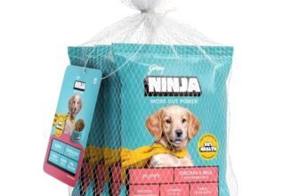Godrej Ninja Puppy Dry Dog Food, Chicken & Milk, 400g (4x100g Packs)
