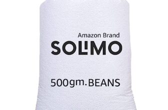 Amazon Brand – Solimo Beans Refill Pack Fillers for Bean Bag 500 Grams – White