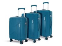 KAMILIANT by American Tourister Savvy | Trolley Bag Set of 3 (55+70+80 cms) for Travel| Hard Case Polypropylene (PP) Suitcase | 360° 8-Wheel Luggage Trolley | Combination Lock | Deep Ocean