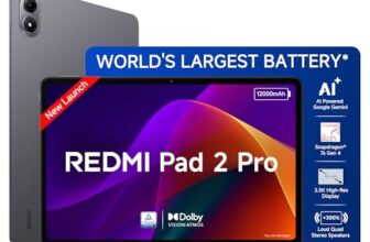 Redmi Pad 2 Pro [Smartchoice] | 12000mAh | Snapdragon 7s Gen 4 |12.1-inch, 2.5K Display |83+ Days Standby |HyperOS 2 |120Hz| Dolby Vision Atmos | Wi-Fi 6| AI Powered | 8GB,128GB |Graphite Grey