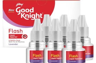 Good Knight Flash Liquid Vaporiser | Pack of 6 (45ml Each) | Lavender Fragrance | 2x Faster Than Before | Mosquito Repellent Refill | India s Most Powerful Liquid Vaporizer