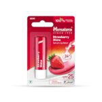 Himalaya Strawberry Shine Serum Infused Lip Balm 4.5G | For Smooth and Nourished Lips | 100% Natural Color & SPF 25 UV Protection