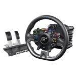 Fanatec Officially Licensed Gran Turismo DD Pro PlayStation® Sim Racing Steering Wheel, Base and Pedals – Polyphony Digital Wheel, 5 Nm FluxBarrier Direct Drive, 2-Pedal Set for PC, PS5, PS4