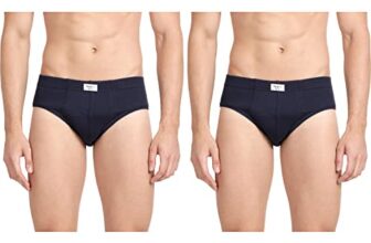 Pepe Jeans Innerwear Men’s Solid Cotton Antibacterial Brief (Pack of 2)