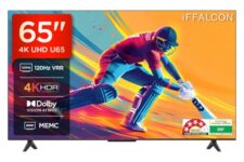 iFFALCON 164 cm (65 Inches) 4K UHD Smart LED Google TV | 120Hz VRR | Dolby Vision & Atmos | Game Master | 65U65
