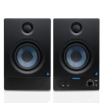 Audio Array Studio Monitors Speaker Pair 3.5″ | 50W RMS with Bluetooth 5.0 | Fiberglass Woofer & 1″ Silk Dome Tweeter, Class-D | TI 3116D2 Amp | TRS, RCA, AUX Inputs, Bass & Treble Control | AM-S2