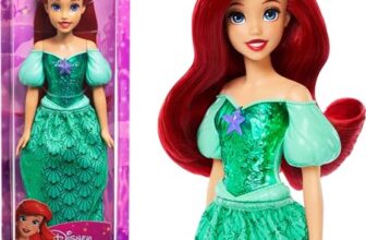 Mattel Disney Princess Dolls, Ariel Posable Fashion Doll Set with Sparkling Clothing and Accessories, Disney Movie Toys