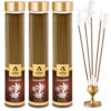 The Aroma Factory Organic Jasmine Agarbatti for Pooja,100% Herbal Fragrance Agarbathi, 0% Sulphates (Bottle Pack of 3x100g)