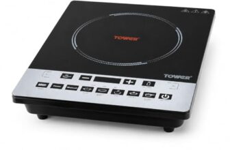 Tower Induction Cooktop 2000W Portable Single Burner Touch Control | Black