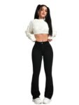 KOTTY Womens Solid Cynical Black Fit & Flared Fit Jeans (Black,26)-KTTLADIESJEANS3045S