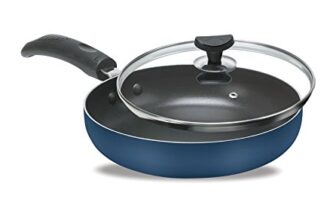 Crystal Aluminium Induction Base Round Non-Stick Fry Pan, Multicolor