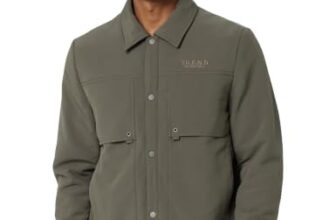 Qube By Fort Collins Men’s Shirt Jacket – Trucker Style Shacket for Men | Full Sleeve Button Down Overshirt Jacket with Chest Pockets, Yoke Seam & Snap Front for Winter Wear, College & Daily Use
