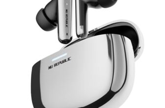 Nu Republic Epic X4 TWS Earbuds, 52Hr Playtime, Gaming + Music Dual Mode, 40ms Low Latency, 13mm Drivers, X-Bass Technology, ENC Mics, Bluetooth 5.3, Quick Charge (Black & Silver)