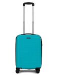 Teakwood Andaman Textured Zigzag Stripline Unisex Check-in Hardside Cabin Trolley Bag with Secure Number Lock System 360 Degree Rotating 8 Wheels (56 CM, Aqua Green)