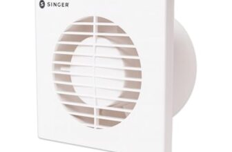 SINGER Venti Q 150mm Energy Efficient Exhaust fan for Kitchen, Bathroom | Turbo Spin 1800 RPM, High Suction With Low Noise | High Speed, Powerful Motor, 100% Copper, 2 Yrs Warranty【White】